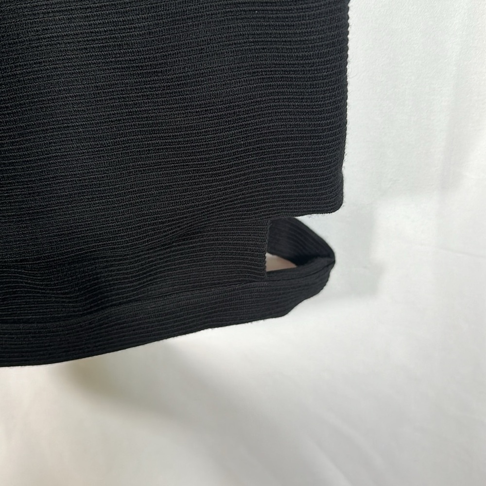 ASOS Black Hip & Thigh Cutout Ribbed Dress Size 14 - Picture 10 of 12
